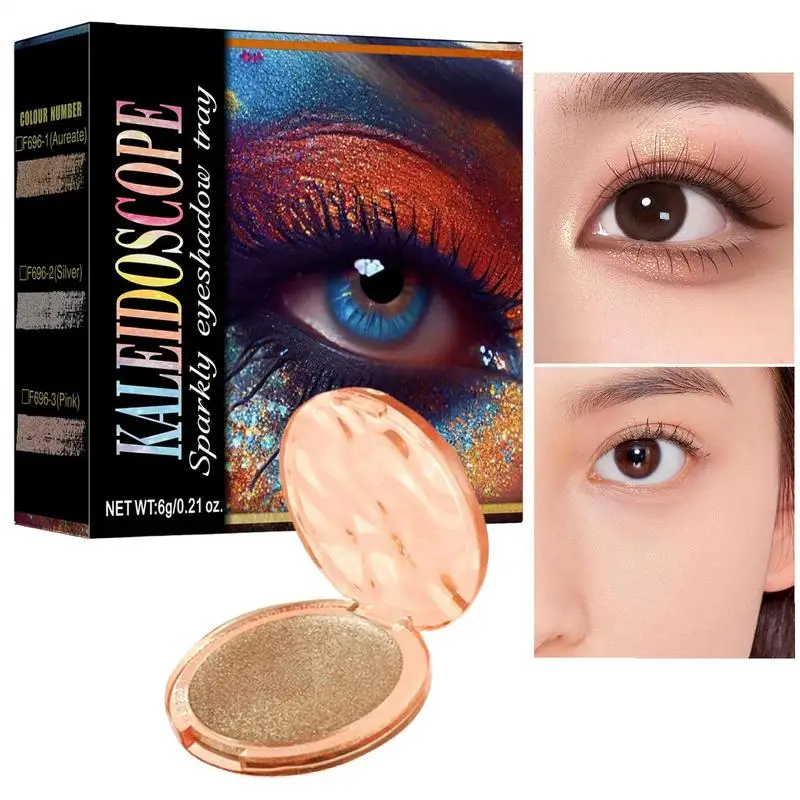 Gouden glitter oogschaduw Highlight Shimmer Verhelderende langdurige oogschaduw Oogmake-up Parelmoer Glitter Glanzende ogenmake-up