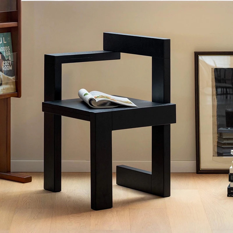 Creative Building Blocks Chair,Solid Wood Living Room Chair,Vintage Dining Stool,Leisure Armchair,Makeup Stool,Nordic Furniture