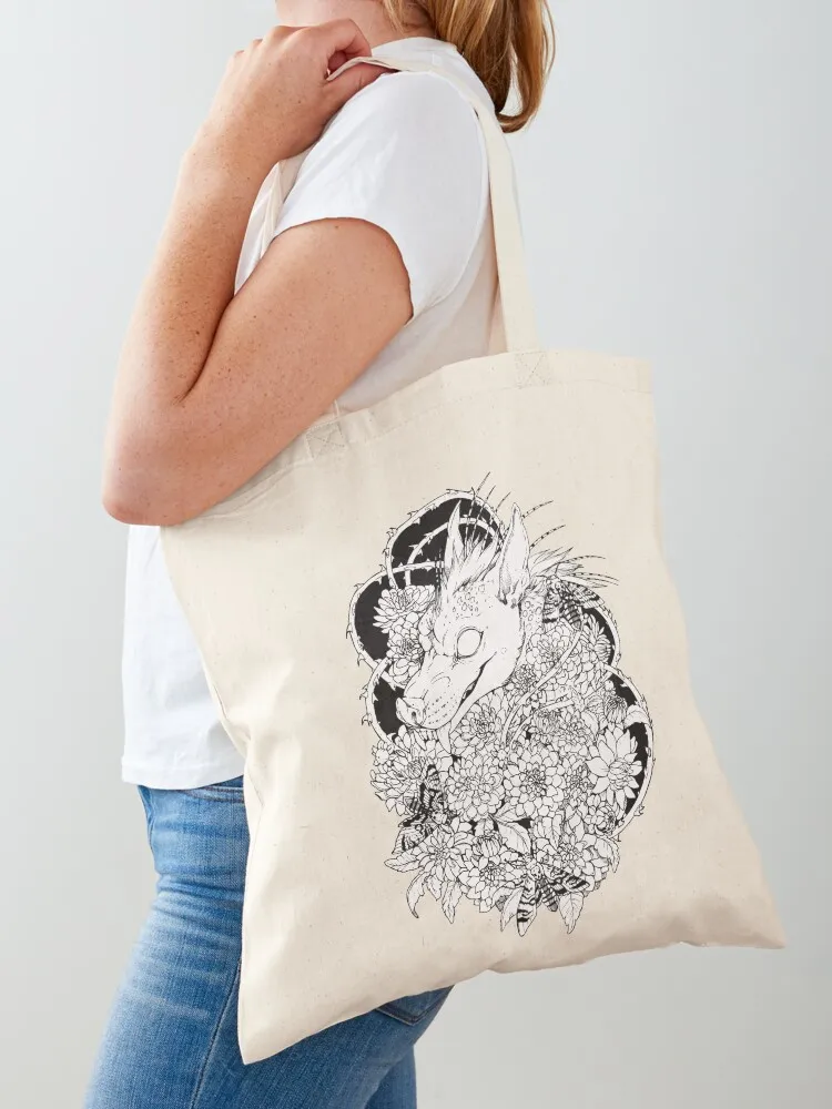 Chupacabra en las flores Tote Bag tote bag women Portable shopping bag shopping shopper bags