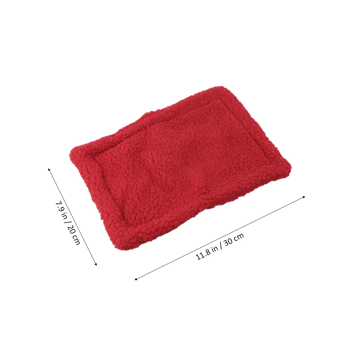 1Pcs 30x20cm Durable Hamster Warm Cushion Small Pet Sleep Mat Winter Hamster Pad Small Pet Supplies(Red)