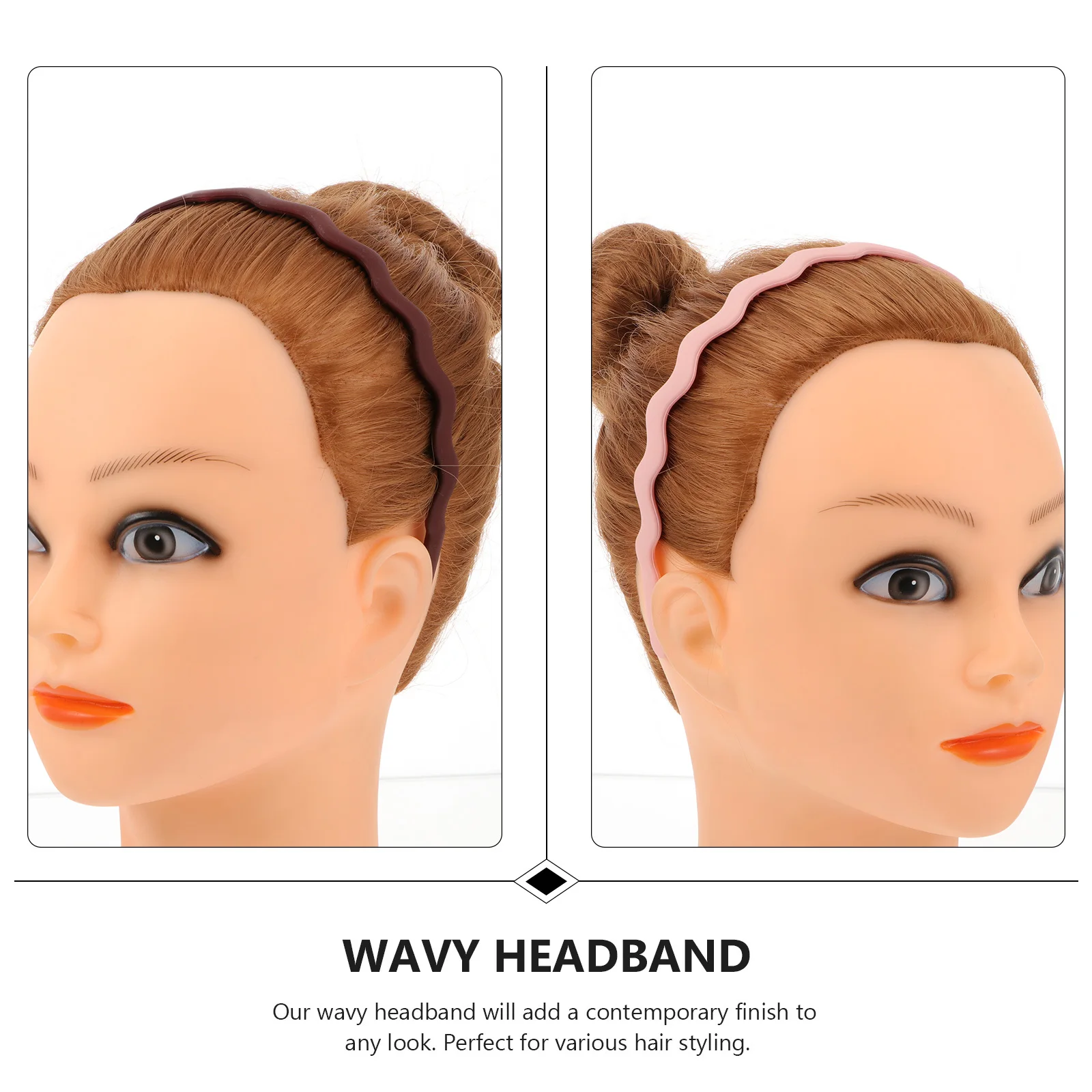 

12Pcs Plastic Wavy Headbands Teeth Hairband for Women Teens Fashion Wavy Teeth Hair Hoop Beach Party School Travel Yoga