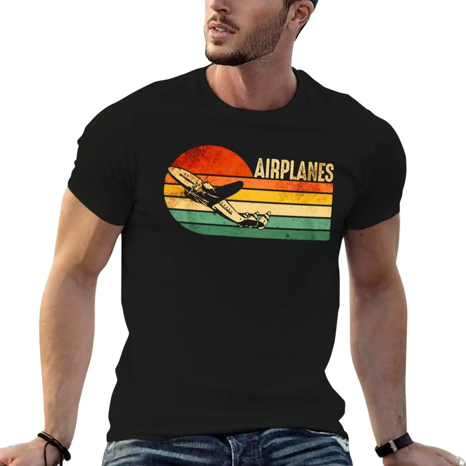 Airplane Lover Aviation Flying T-Shirt vintage football t shirt t shirt men 100℅ cotton