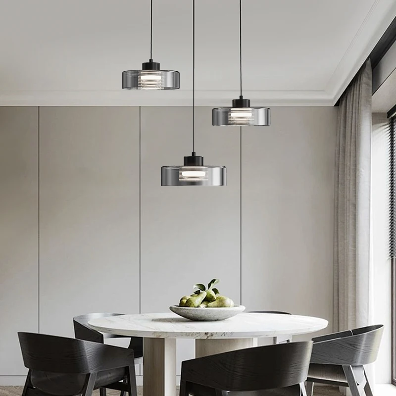 Minimalist Led Glass Small Pendant Lights Creative Bedroom Bedside Restaurant Bar Chandelier Modern Home Interior Lighting Lamps