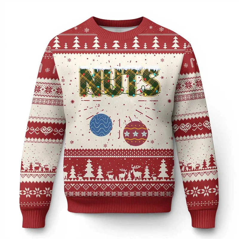 2027 Couples and Family Ugly Christmas Sweater Coordinated Holiday Prints on Crewneck Sweaters for Festive Gatherings and Photos