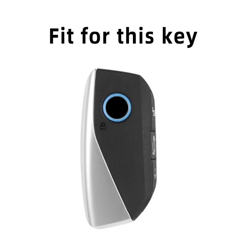 Stop cynkowy + skóra do Bmw 735i 740Li X7 X1 U11 I7 G07 LCI IX XM 2023 2024 7 Series Smart Remote Car Key Case Cover Fob Keychain