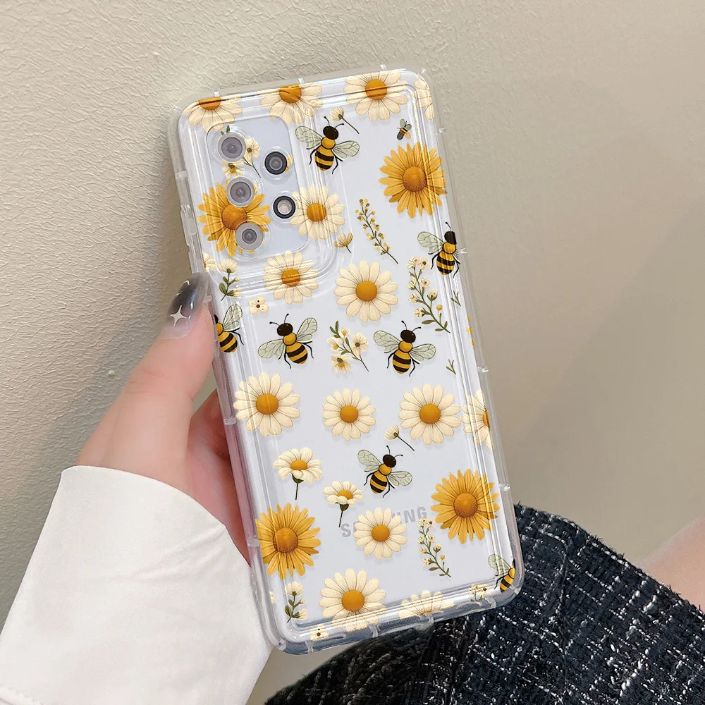 Flower Soft Case For Samsung A55 5G A56 A54 A53 A52 A36 A35 A34 A33 A26 A24 A23 A15 A13 S25 S24 Ultra S23 S22 S21 S20 FE Covers product photo
