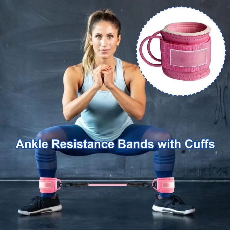 Ankle Bands For Working Out Pilates Ankle Weights Straps Adjustable Stretch Resistance Bands For Working Out Women's Glute
