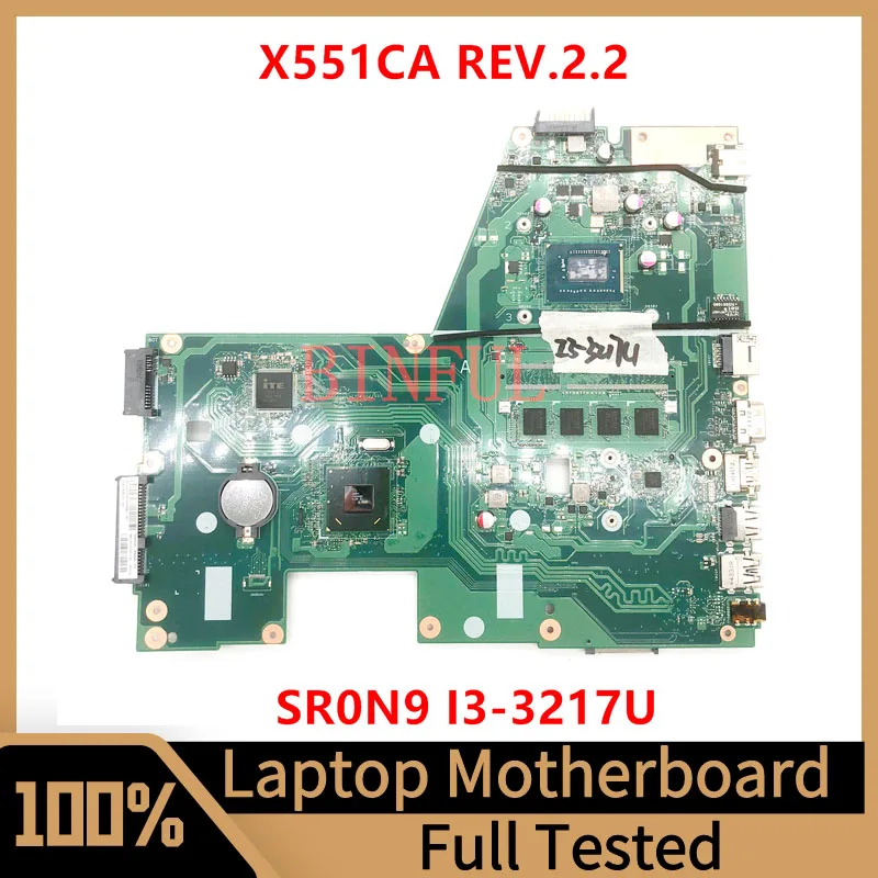 X551CA REV.2.2 Mainboard For Asus Laptop Motherboard With SR0N9 I3-3217U CPU SLJ8E 4GB 100% Full Tested Working Well