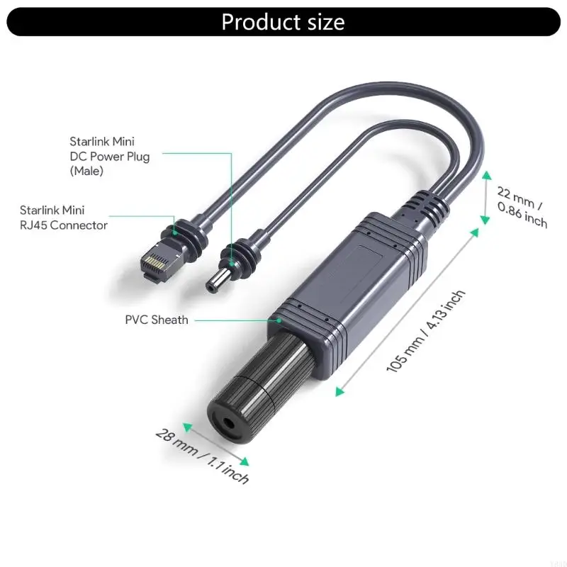 Y8AD 100W Gigabit PoE Splitter 1000Mbps Speed Output For Mini Dishy POE Splitter