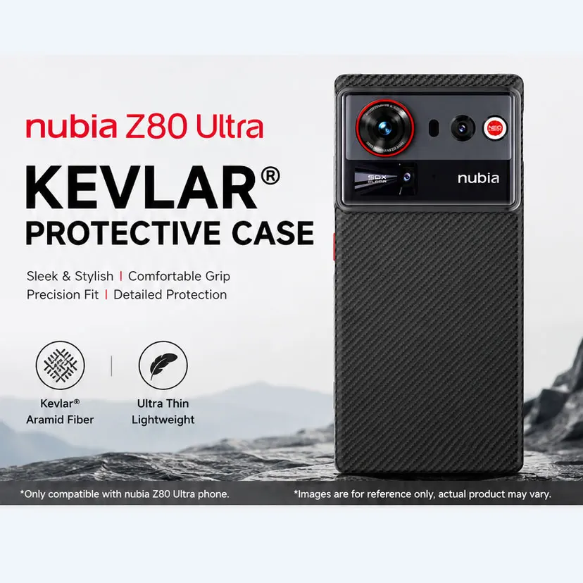 

Luxury Kevlar Aramid Fiber Phone Case for nubia Z80 Ultra Ultra Thin Lightweight Protective Cover