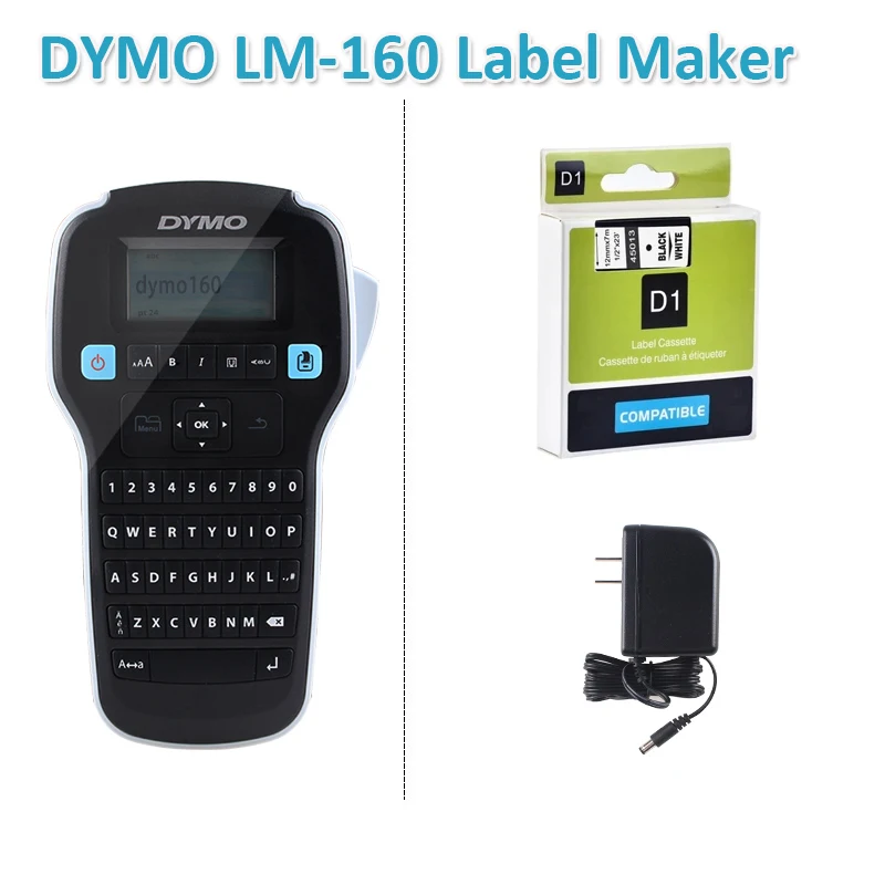 DYMO LM 160 Protable label maker print 6mm/9mm/12mm Cable stickers label printer For D1 label tapes 45022 45013 45010