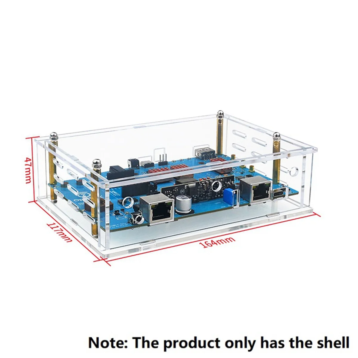 BFYLE acryl behuizing transparant omhulsel beschermend voor Banana Pi OpenWrt One ontwikkelingsbord