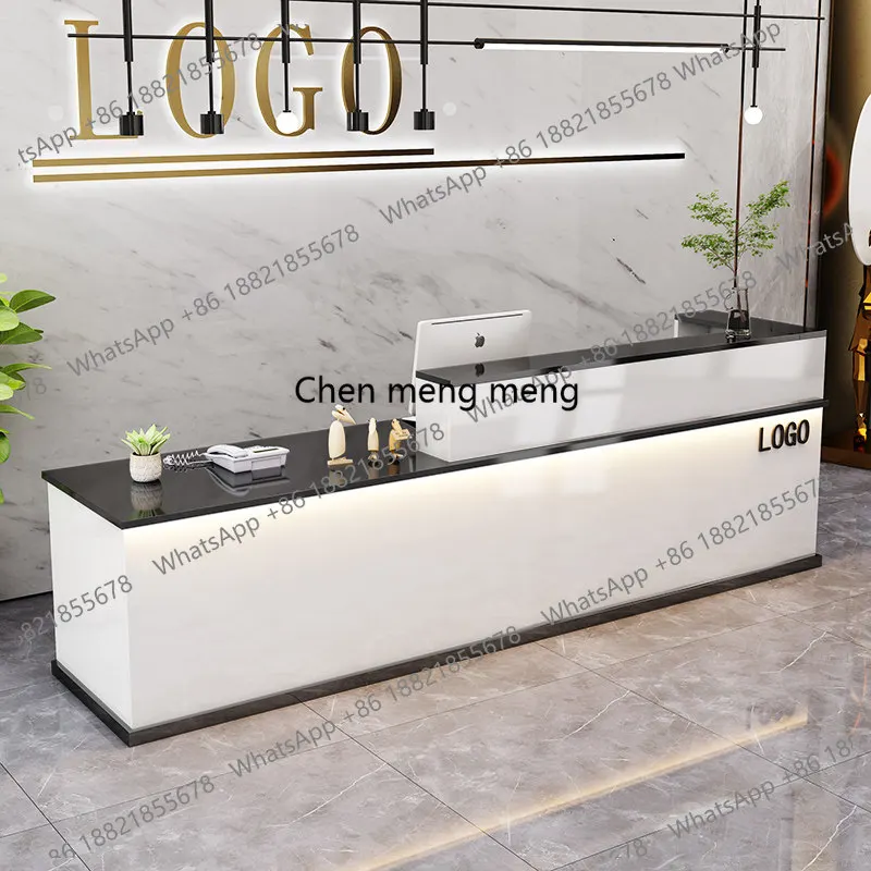 

Study Reception Desk Luxury Beauty Center Hairdressing Reception Desk Coffee Shop Counter Cash Comptoir Caisse Corner Furniture