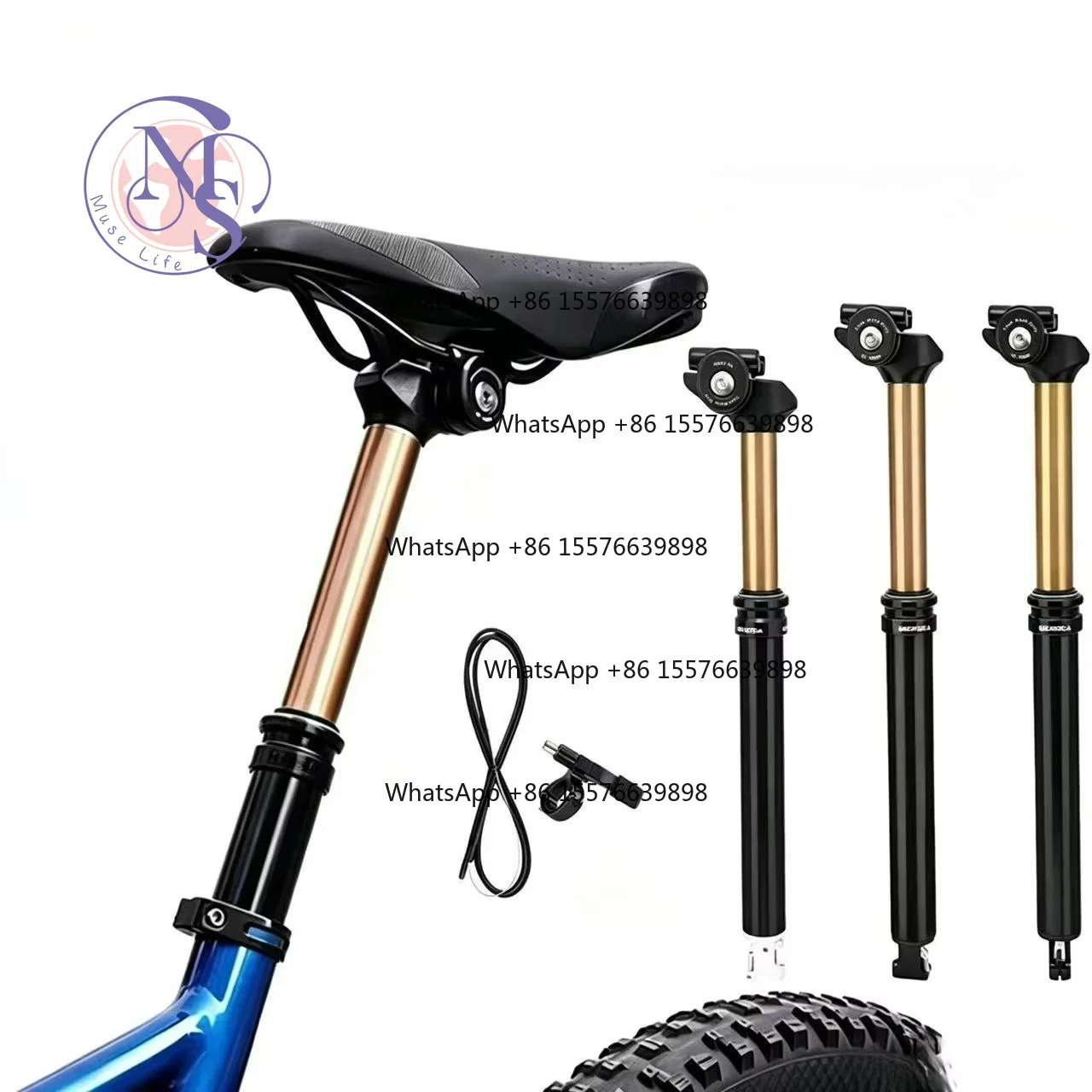 ZOCI-FOR Internal Routing Remote Telescopic Dropper Seatpost, 27.2/30.9/31.6mm Mountain Bike Replacement Part