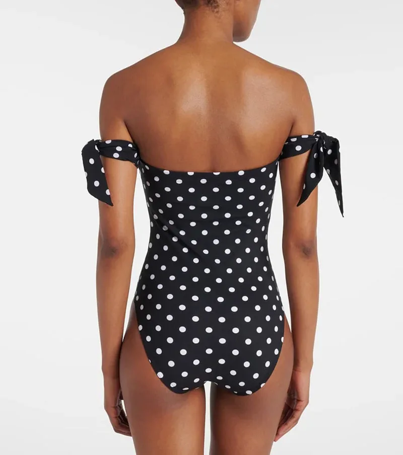 Maillot de bain une pièce pour femmes, bretelles marron, manches volantes, robe Maxi, ensemble pour vêtements de Style vacances à la plage