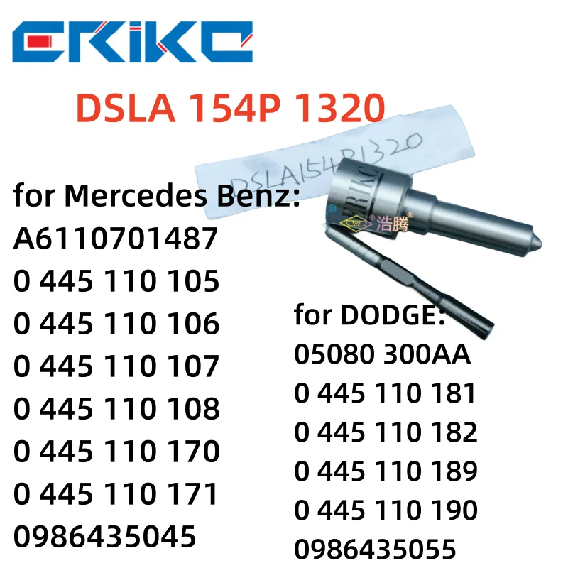 ERIKC Nozzle DSLA154P1320 Injector Nozzle DSLA 154 P1320 OEM 0433175395 for Merce/des Be/nz 0445110189 0445110105