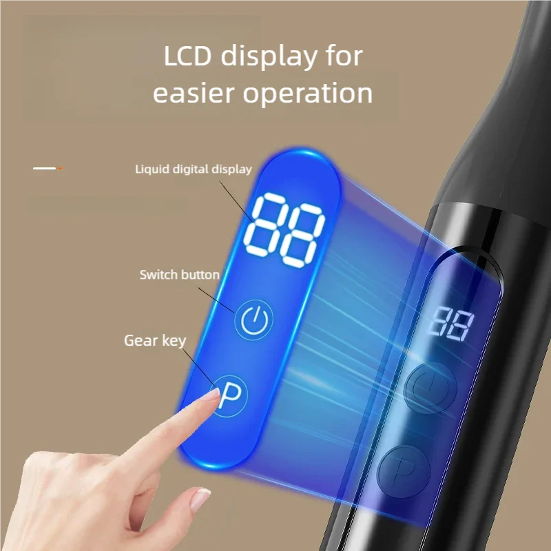 Pistolet de massage professionnel des tissus profonds – Masseur de dos à longue poignée avec amplitude de 10 mm, 99 niveaux de vitesse, charge rapide de type C