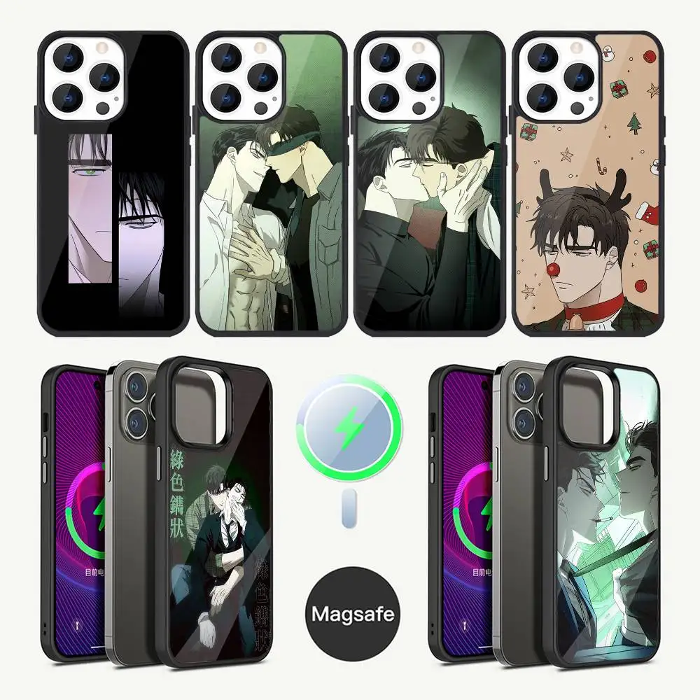 

Under-S the G-Green Light Phone Case For iPhone 16,15,14,13,12,11,Plus,Pro,Max Mini Magsafe Magnetic Wireless Charging