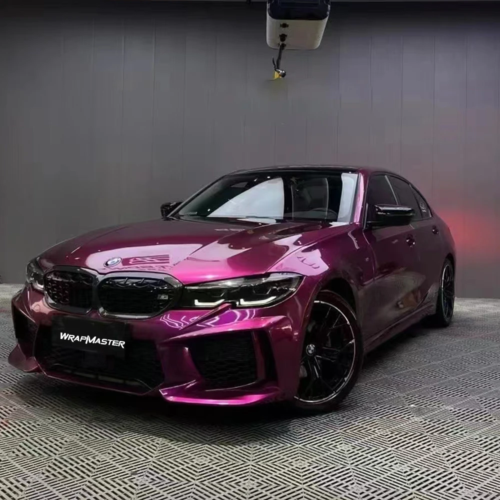 

Glossy Metallic Vinyl Wrap PET Backing Car Paint Protection Coating Pearl Purple High-Quality Car Wrapping Film