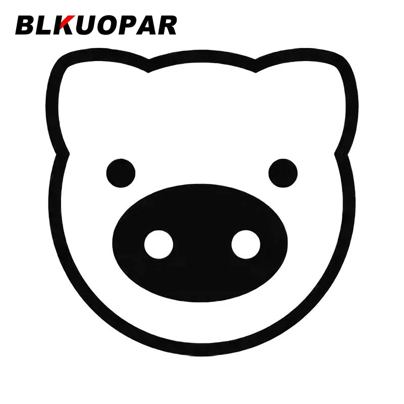 

BLKUOPAR Cute Pig Silhouette Decals Vinyl Car Stickers Scratch-Proof Waterproof Windshield Sunscreen Personality JDM Decoration