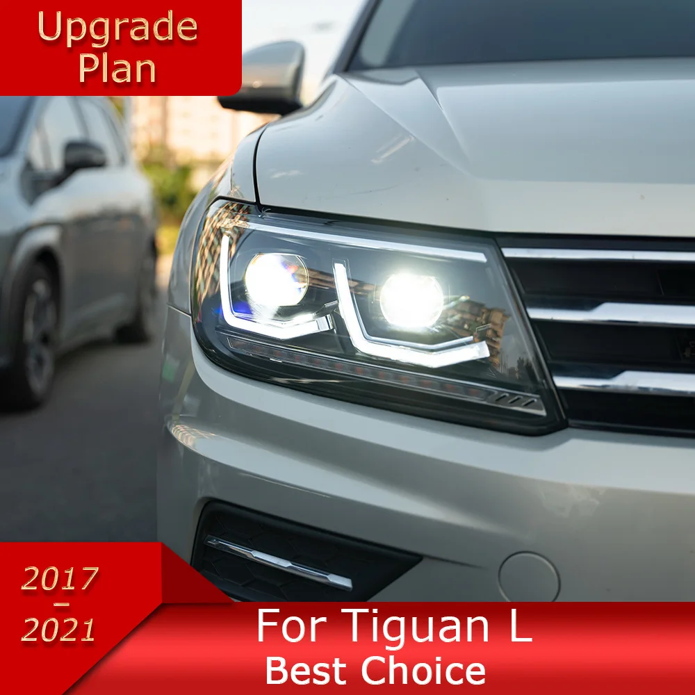 

Автомобильные фары для Tiguan L 2017-2021 лампы автомобильная фара в сборе обновление 2022 стильный дизайн LHD RHD бифокальные линзы инструменты аксессуары