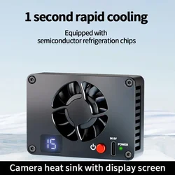 Camera Cooler Quiet Semiconductor Radiator Live Broadcast Cooling Fan Radiator for Canon Sony FUJIFILM ZV-E10 A7M4 R5 R7 R6 XT4