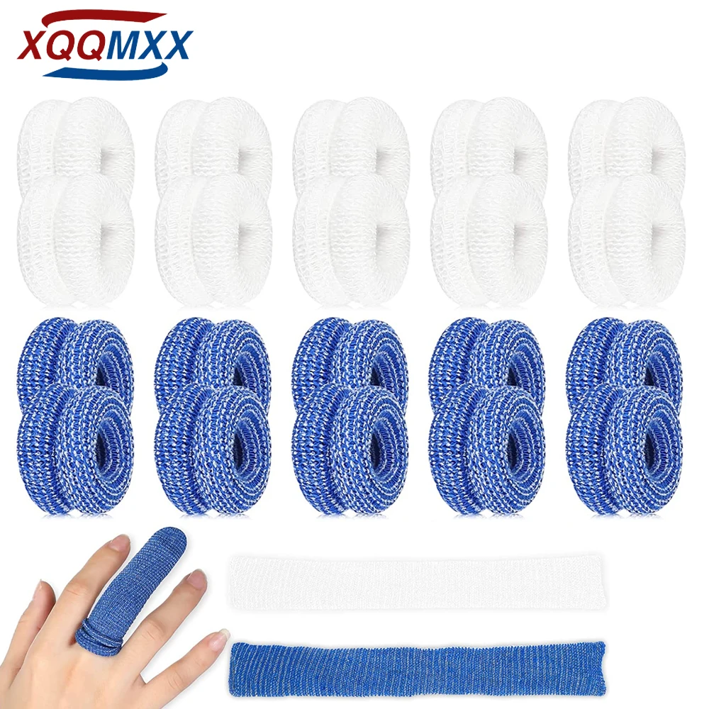 XQQMXX 10Pcs Tubular Bandage Finger Roll, Finger Toe Sleeves, Thumb Protector, Fingertips Protective, Cushion, Moisture Wicking