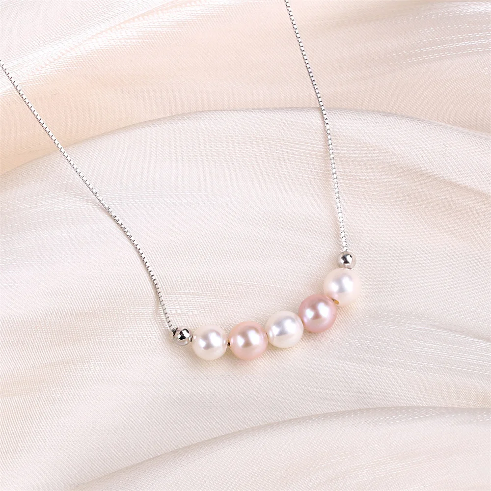 Pearl Necklace For Women 925 Sterling Silver Necklace Birthday Gift Trending Mothers Day Gift Pendant Choker Jewelry Neck Chain