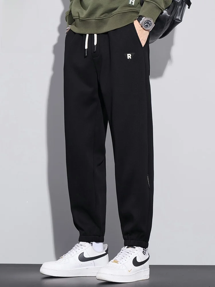 

Мужские повседневные брюки Bla: модные спортивные штаны на весну, универсальные, с манжетами, свободного кроя, молодежные, стильные