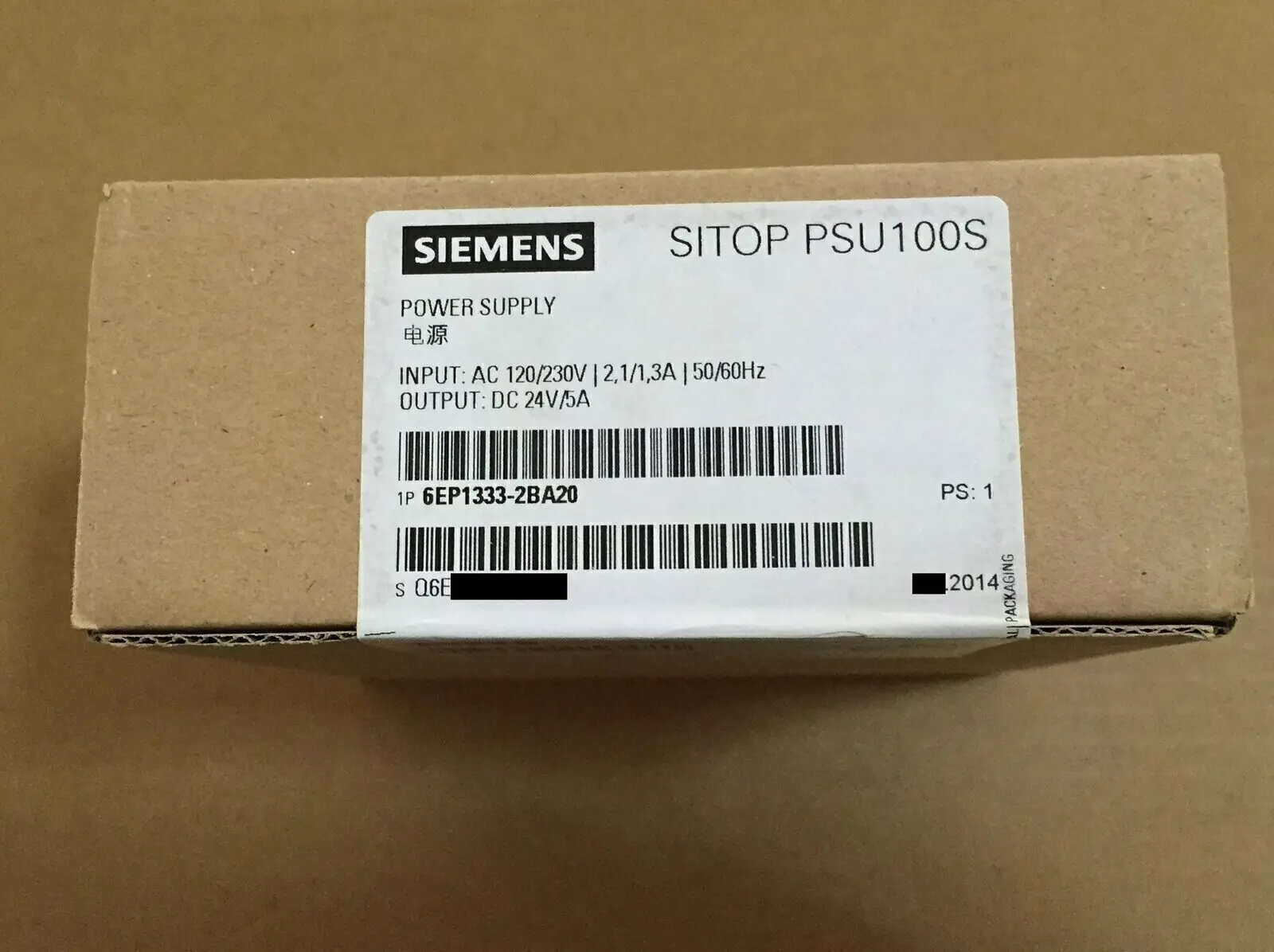 

6EP1 333-2BA20 NEW SIEMSENS 6EP1333-2BA20 SITOP PSU100S 24 V/5 A Power Supply