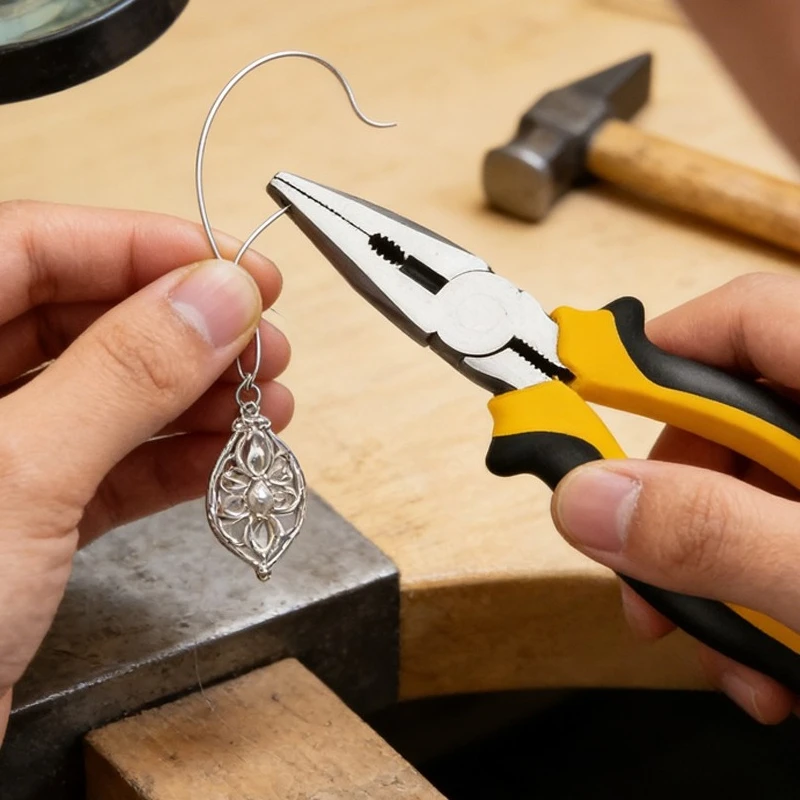 1 قطعة مقبض مزدوج اللون المنزلية افتتاح كبير وأشار زردية طويلة الفكين سلك متجرد لقط وقطع الأسلاك المعدنية أداة يدوية