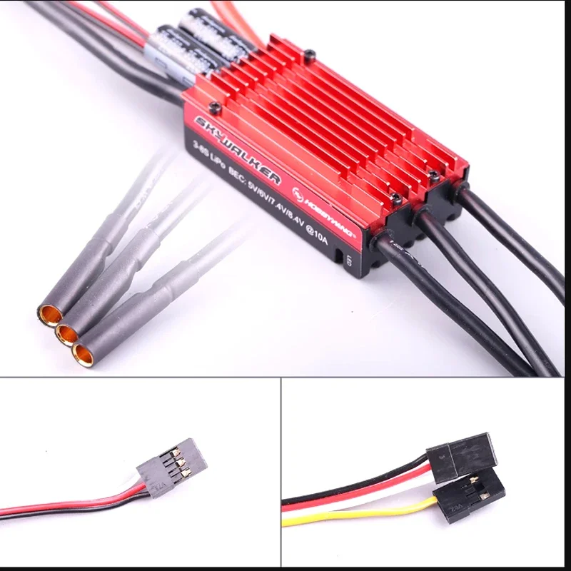 NEW Hobbywing Skywalker 120A V2 Brushless ESC Speed Controllers 3-8S LiPo Compatible with 60-67inch 3D Fixed-wing Airplane DIY