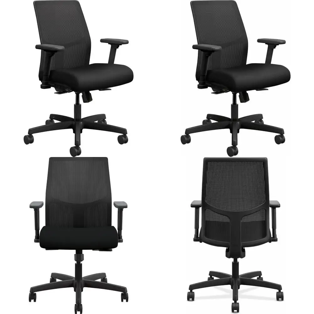 

регулируемое эргономичное офисное кресло с поясничной опорой и механизмом синхронного наклона.