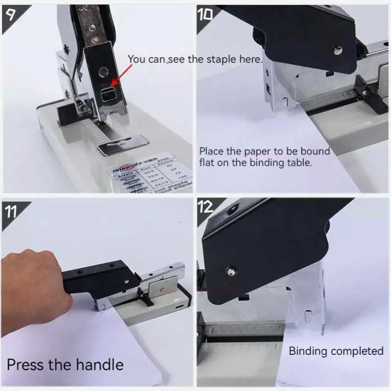 1pc Huapuda Large Capacity Paper Binding Stapler Heavy Duty Stapler Bookbinding Hand Operated Stapler 100 Sheet With 1000 Nails