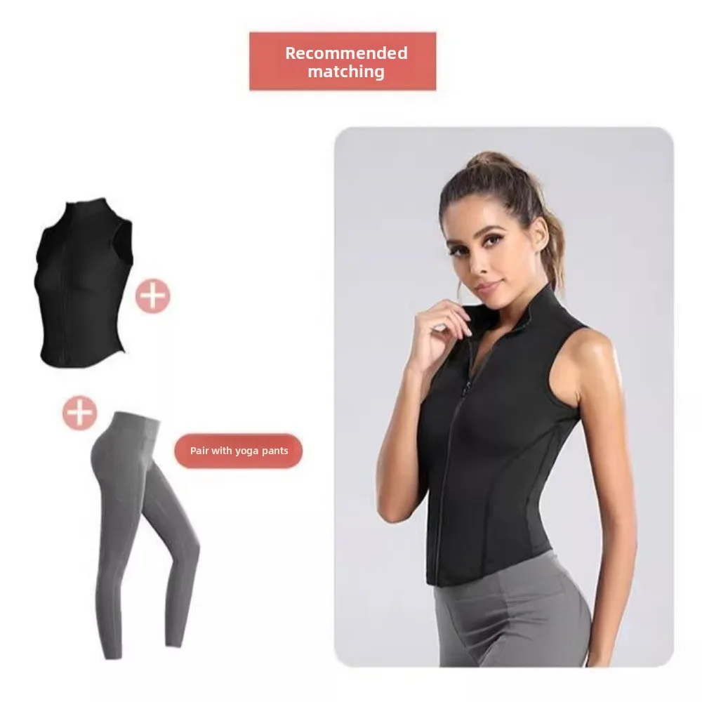 سليم صالح اليوغا ضيق سترة ملابس لليوجا أسود أبيض اليوغا المحاصيل القمم تانك القمم العرق ماصة الرياضة الحمالة سترة النساء #4
