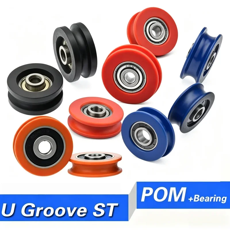 20 Stück U-Nut POM-Rollenrad 608 Nicht-Standard-Kugellager mit höherem Innenring 20-45mm Schiebefenster-Türrolle – Detail 1