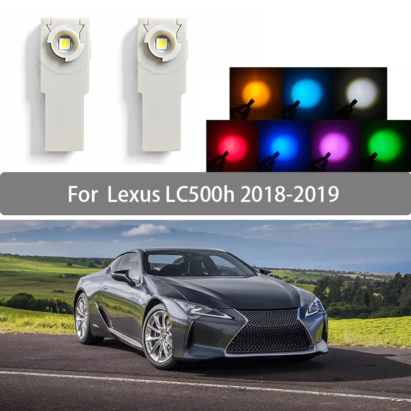 For Lexus LC500h 2018-2019 LED Interior Foot Lamp With Wire Glove Box LampInterior Decorative Lights Illuminator Connector