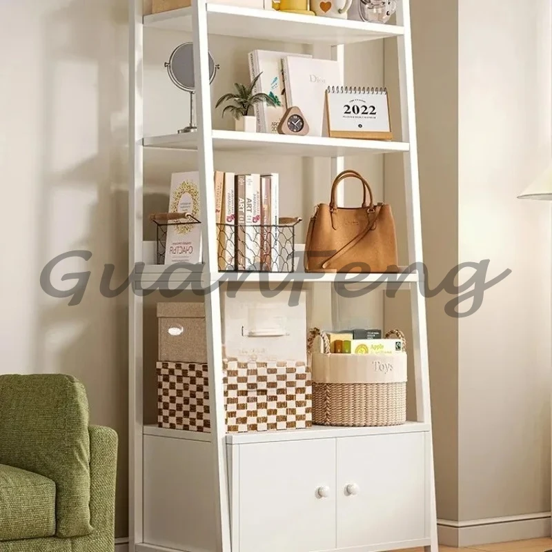 Living room floor to wall multi-layer storage rack bedroom room bookshelf wrought iron display locker