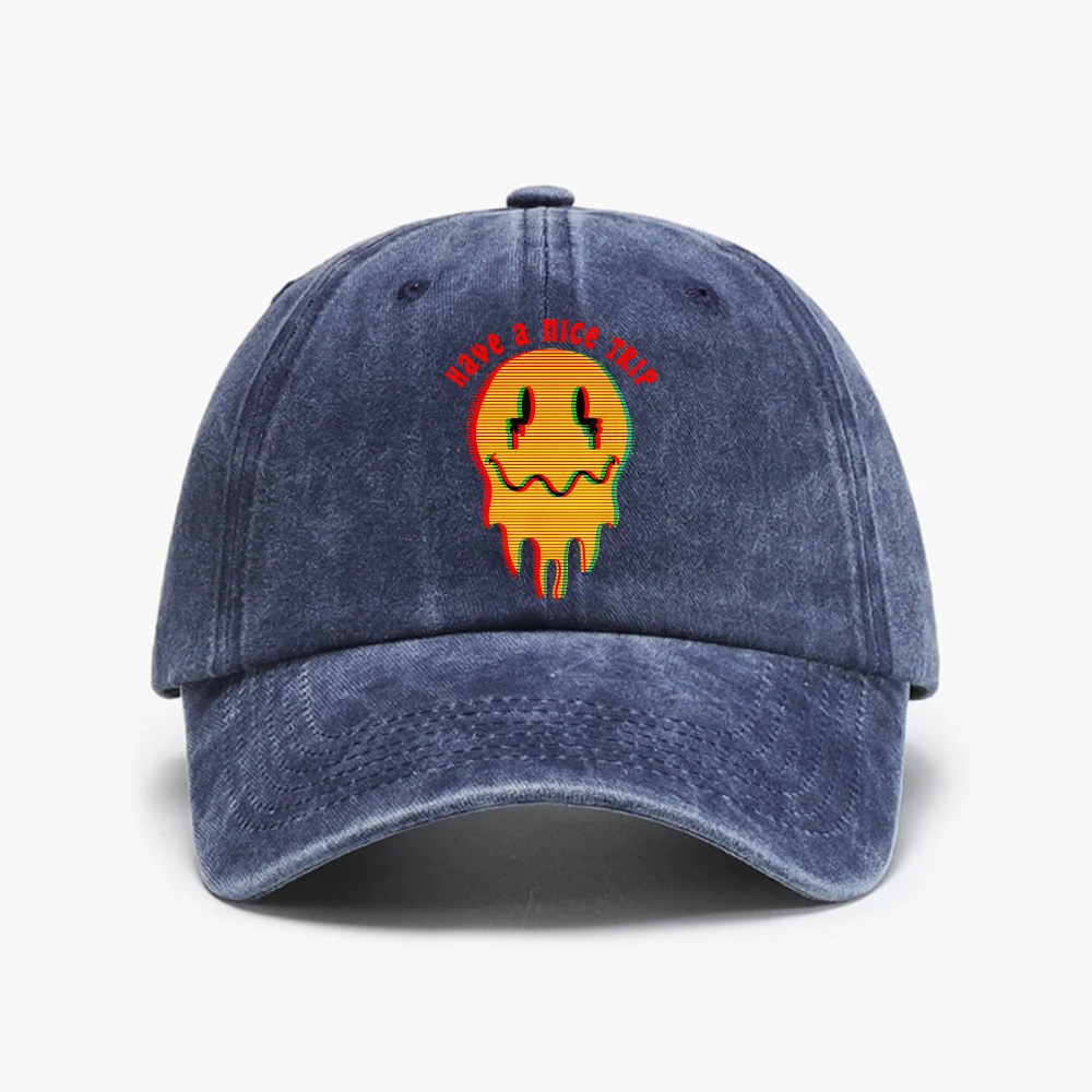 Have A Nice Trip Funny LSD Acid Psychedelic Magic Mushrooms Baseball Cap  Adjustable cowboy Hat Duck Tongue Hats for Parties