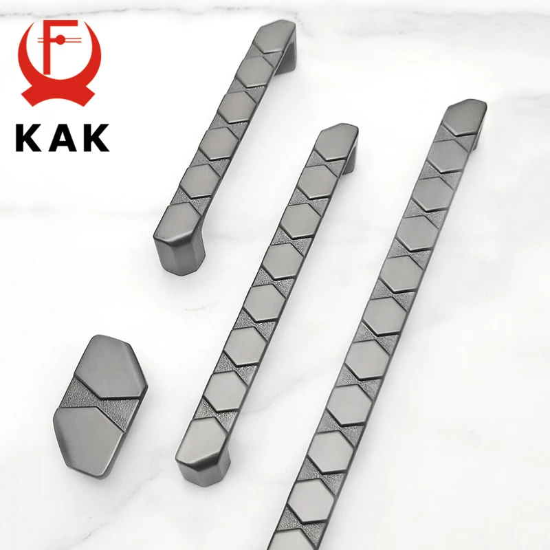 KAK Zinc Alloy Pearl Black Kitchen Cabinet Knobs and Handles Dresser Drawer Knobs Wardrobe Door Pulls Furniture Handle Hardware