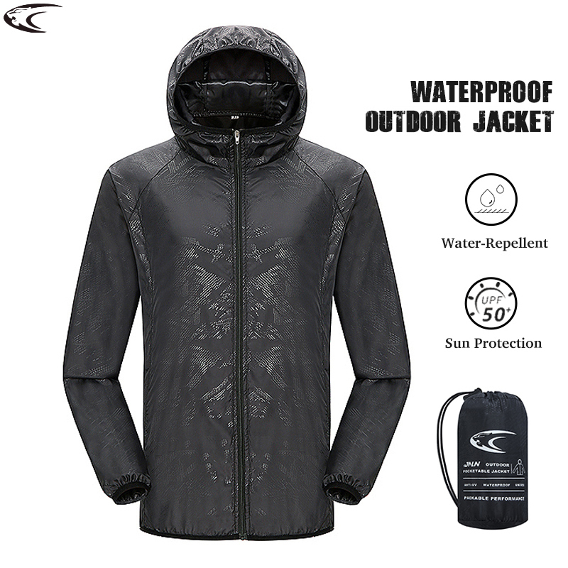  LNGXO Hiking Jackets Men Women Waterproof Sun Protection Windbreaker Camping Climbing Outdoor Rain Coat Unisex Portable Clothes 