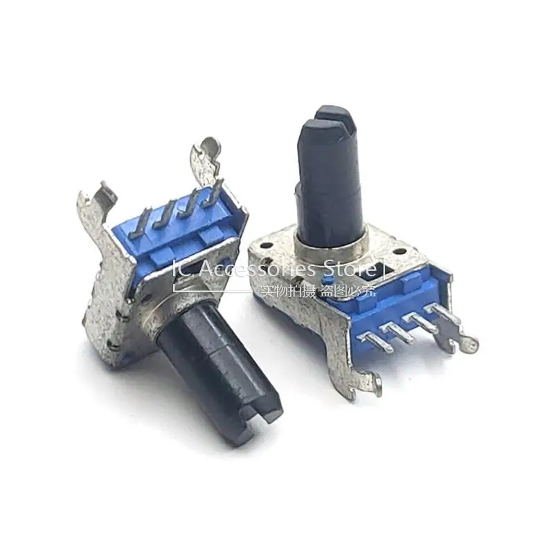 2PCS 142 Horizontal 4-Pin Single Potentiometer B20K B50K With Midpoint Handle Length 13MMF