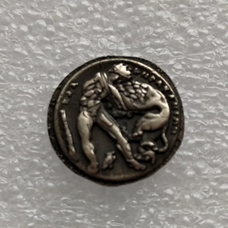 Silver Plated Commemorative Coin, Ancient Greek Decorative, Reproduction, #65