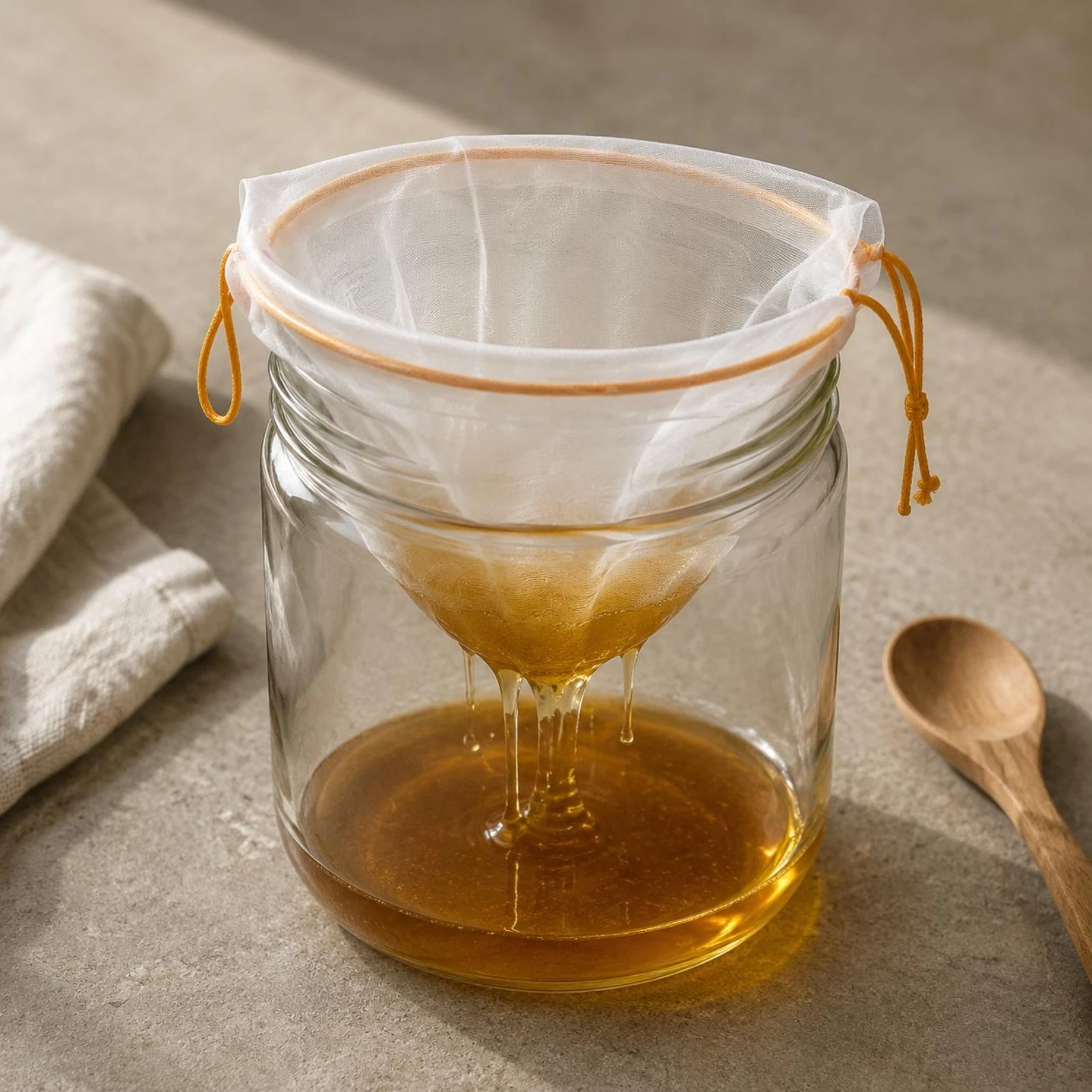 

4 Pieces Honey Extractor Filter Bag 5-Gallon Container Fit Straining Pouch for Beginners