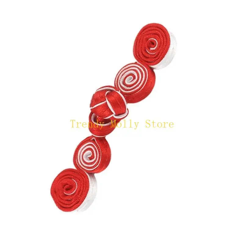 

N5KB Chinese Closure Button Scarf Cardigan and Costumes Outfit Sewing, Elaborate Cheongsam Sewing Fasteners