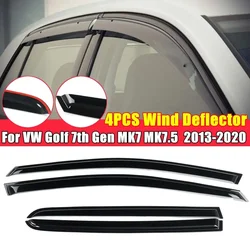 For VW Golf 7th Gen MK7 MK7.5 2013 2014 2015 2016-2020 Car Window Wind Deflectors Tinted Shield Rain Sun Wind Shelters Body Kit