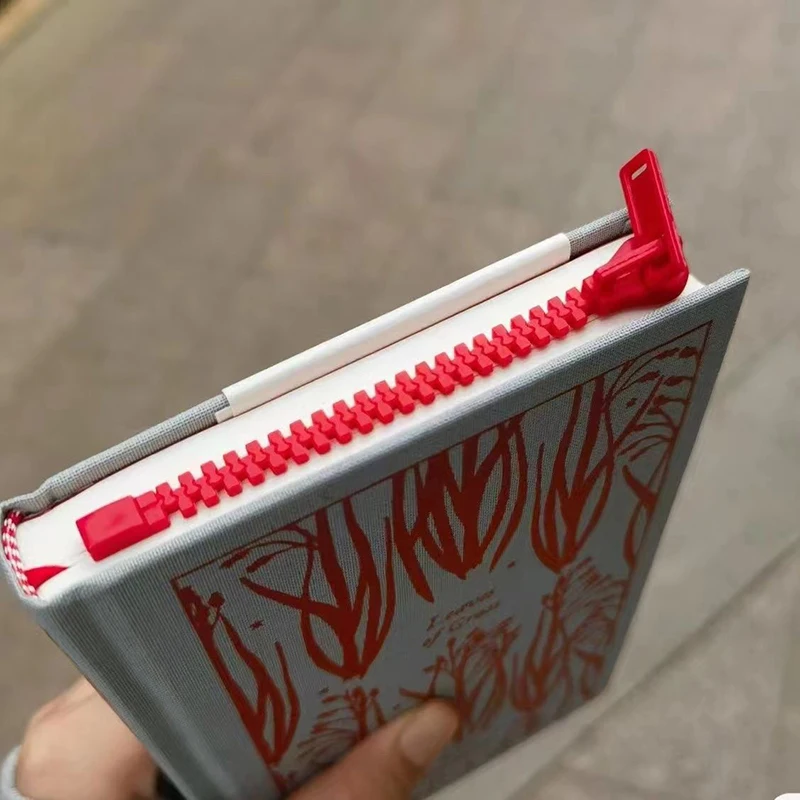 Creative Zipper Bookmark Novelty Student Stationery Reading Notepad Marking Book Binder Divider School Supplies Gift