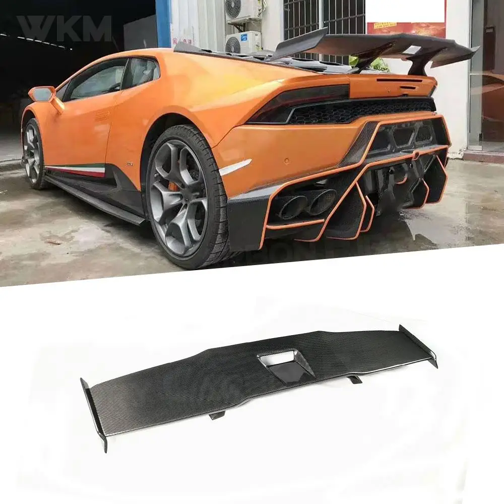 

Задний спойлер из сухого углеродного волокна, подходит для Lamborghini Huracan LP580 LP610 2014-2018 багажник Racing GT Wings, заднее крыло багажника
