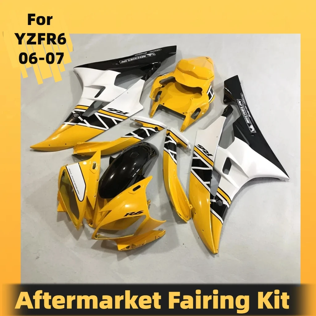 

YZFR6 2006 2007 Полный комплект обтекателей для YAMAHA R6 06 07, комплект обтекателей кузова мотоцикла