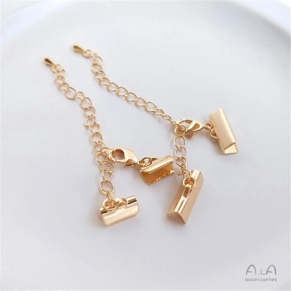 

14K Gold Plated Pony buckle diy lobster buckle tail chain bracelet necklace end buckle accessories